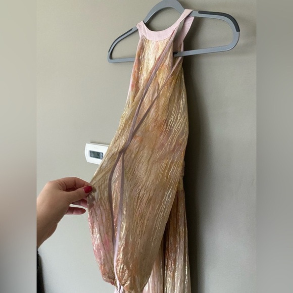 BL^NK LONDON Elegant Formal Multicolor Metallic Maxi Dress Size Small - Picture 8 of 10